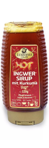Hot Ingwer Sirup mit Kurkuma in Squeeze Flasche
